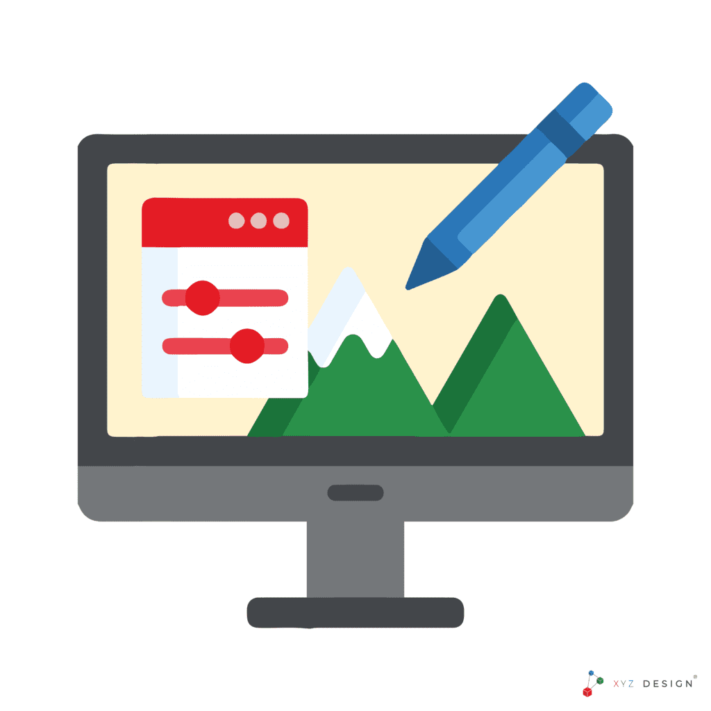 icons XYZ DESIGN Site categories GRAPHIC DESIGN graphique logo charte carte de visite impression Casablanca Maroc